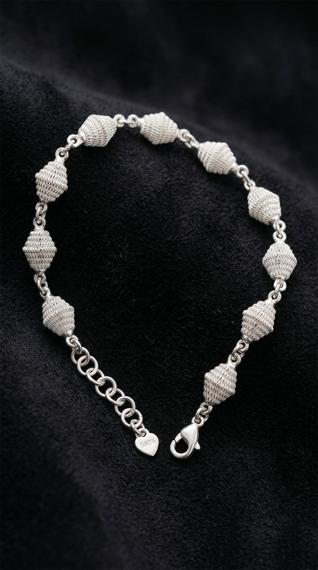 Traditional Cage Filigree Handmade Ball Chain Bracelet Silver – 7mm