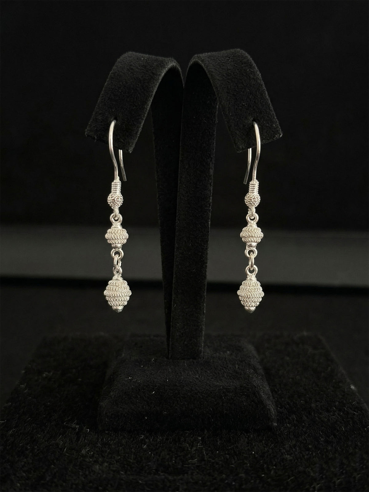 Cage Filigree Small Double Ball Bead Drops in 925 sterling silver - view 3