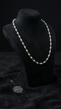 925 Sterling Silver Traditional Cage Filigree Handmade Ball Chain Necklace (10x5mm)