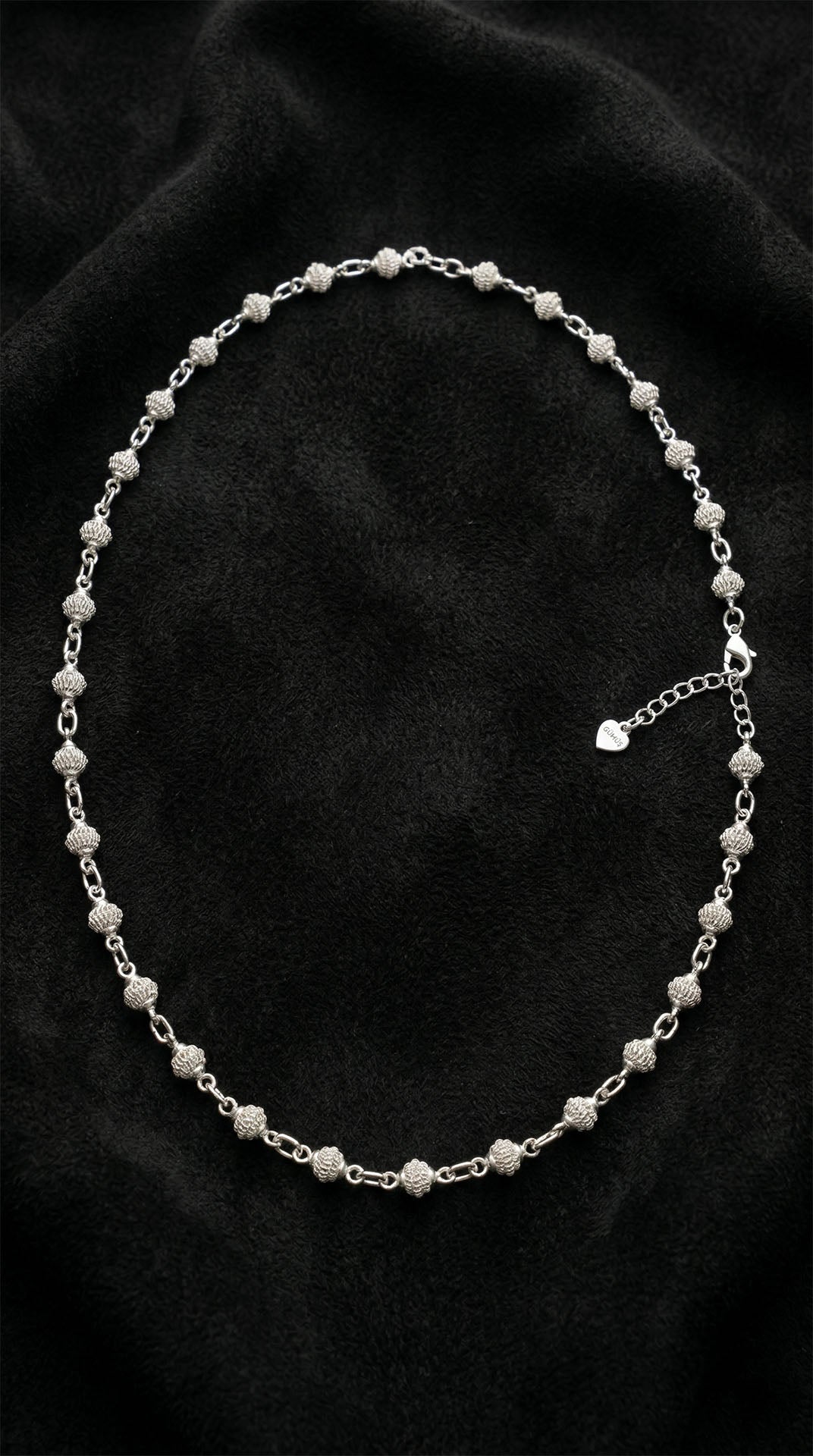 Traditional Cage Filigree Handmade Ball Chain Necklace Silver