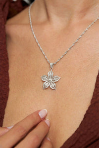 Traditional Filigree Handmade Jasmine Flower Necklace Silver