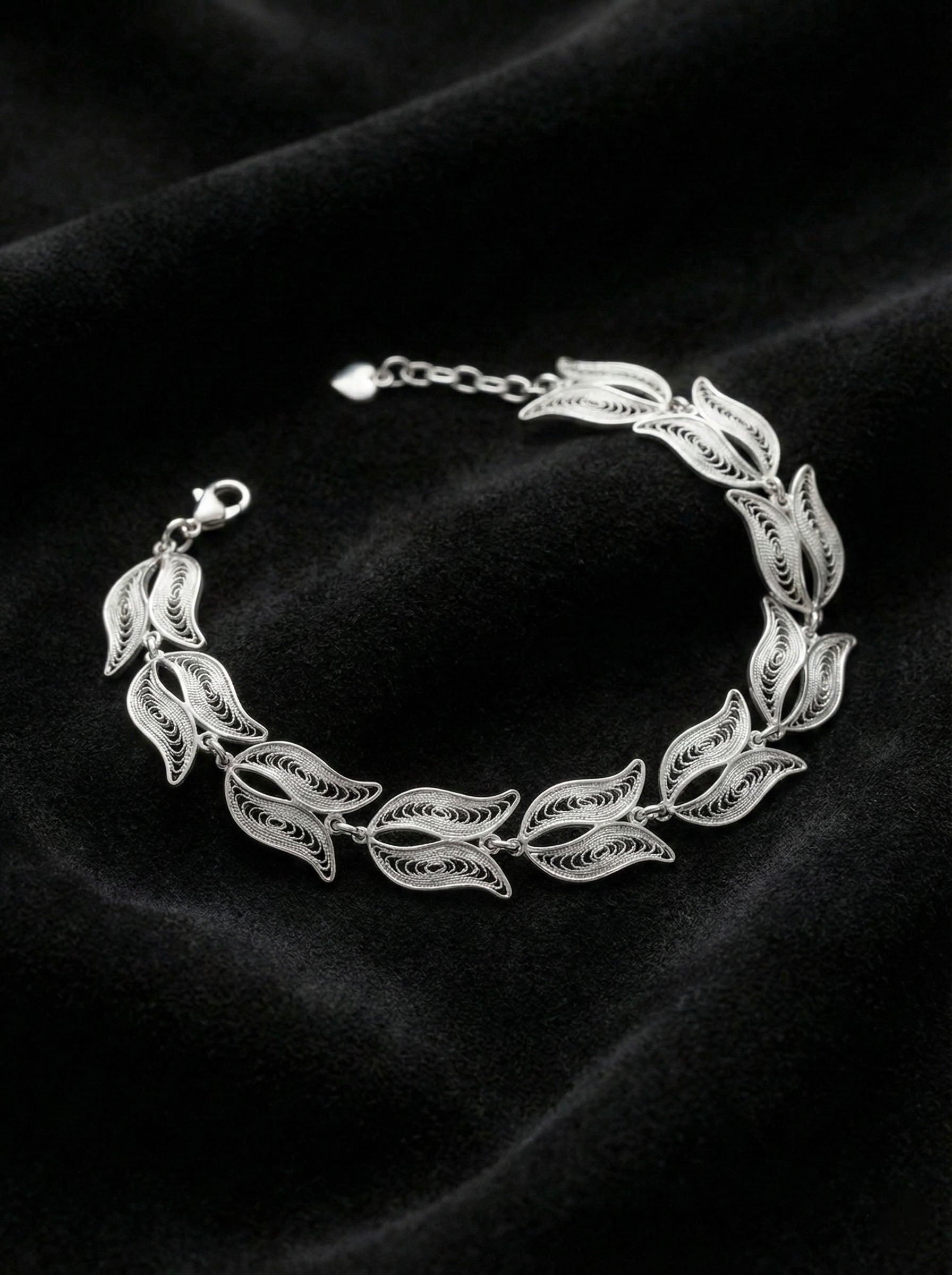 Baguette Cut Sapphire Minimalist Everyday Bracelet Rhodium Plated Silver