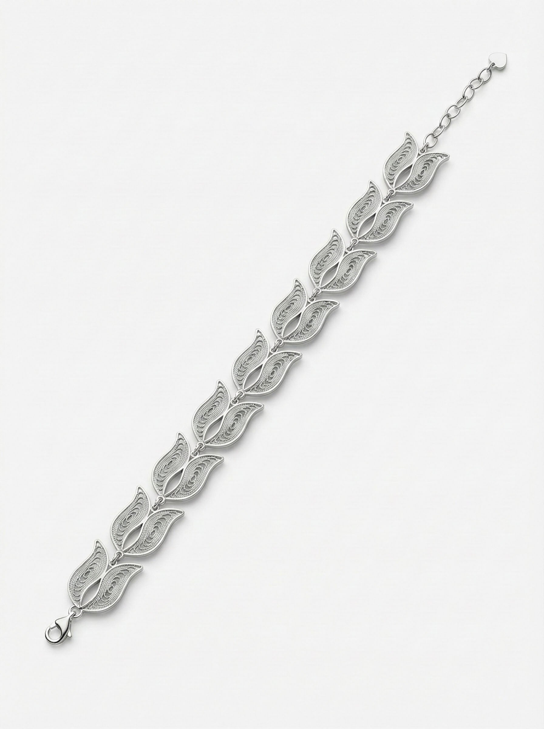 Baguette Cut Sapphire Minimalist Everyday Bracelet Rhodium Plated Silver