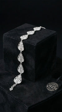Traditional Filigree Leaf Pattern Bracelet | 925 Silver