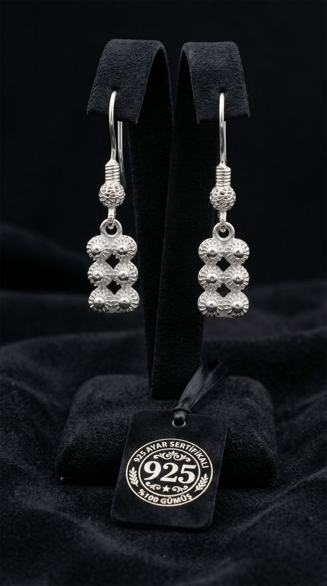 Filigree Midyat Heritage Rectangular Drops in 925 sterling silver
