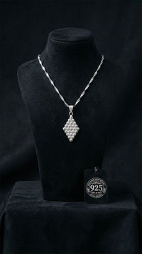 925 Sterling Silver Traditional Filigree Midyat Fertility Series Tile Necklace