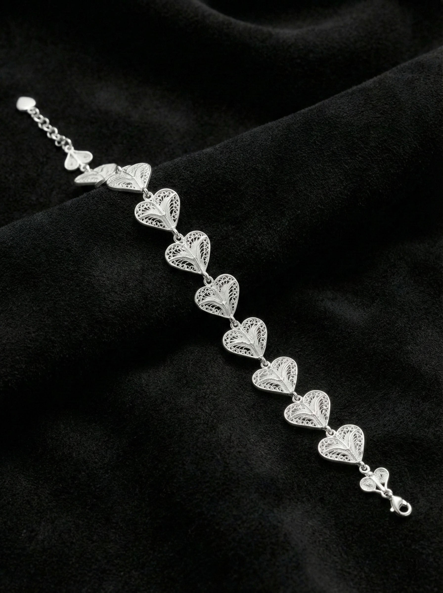 Traditional Filigree Handmade Art Tulip Motif Bracelet Silver