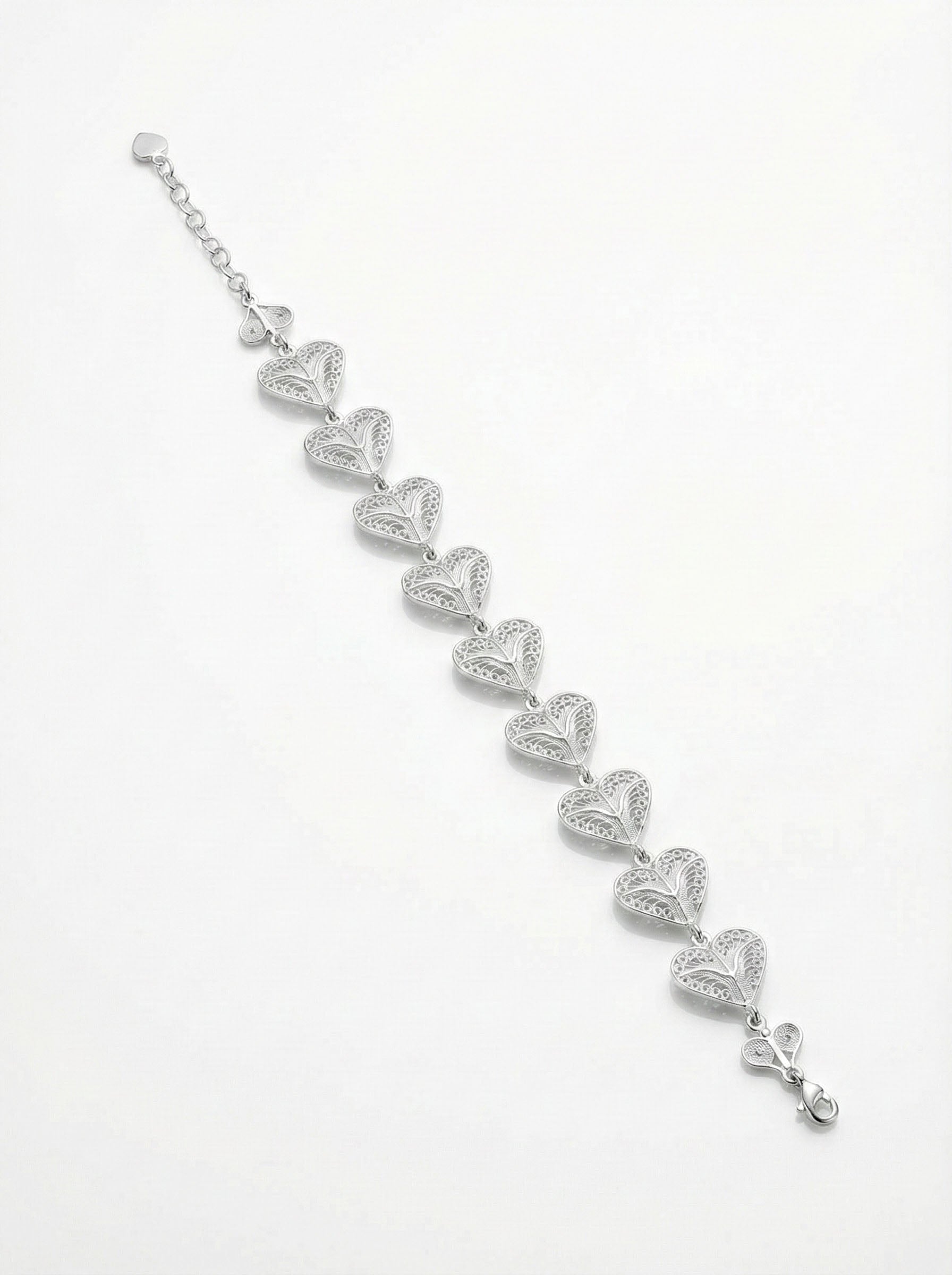 Traditional Filigree Handmade Art Tulip Motif Bracelet Silver