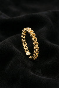 18K Gold Herz Eternity Ring - Verstellbar | 925 Silber
