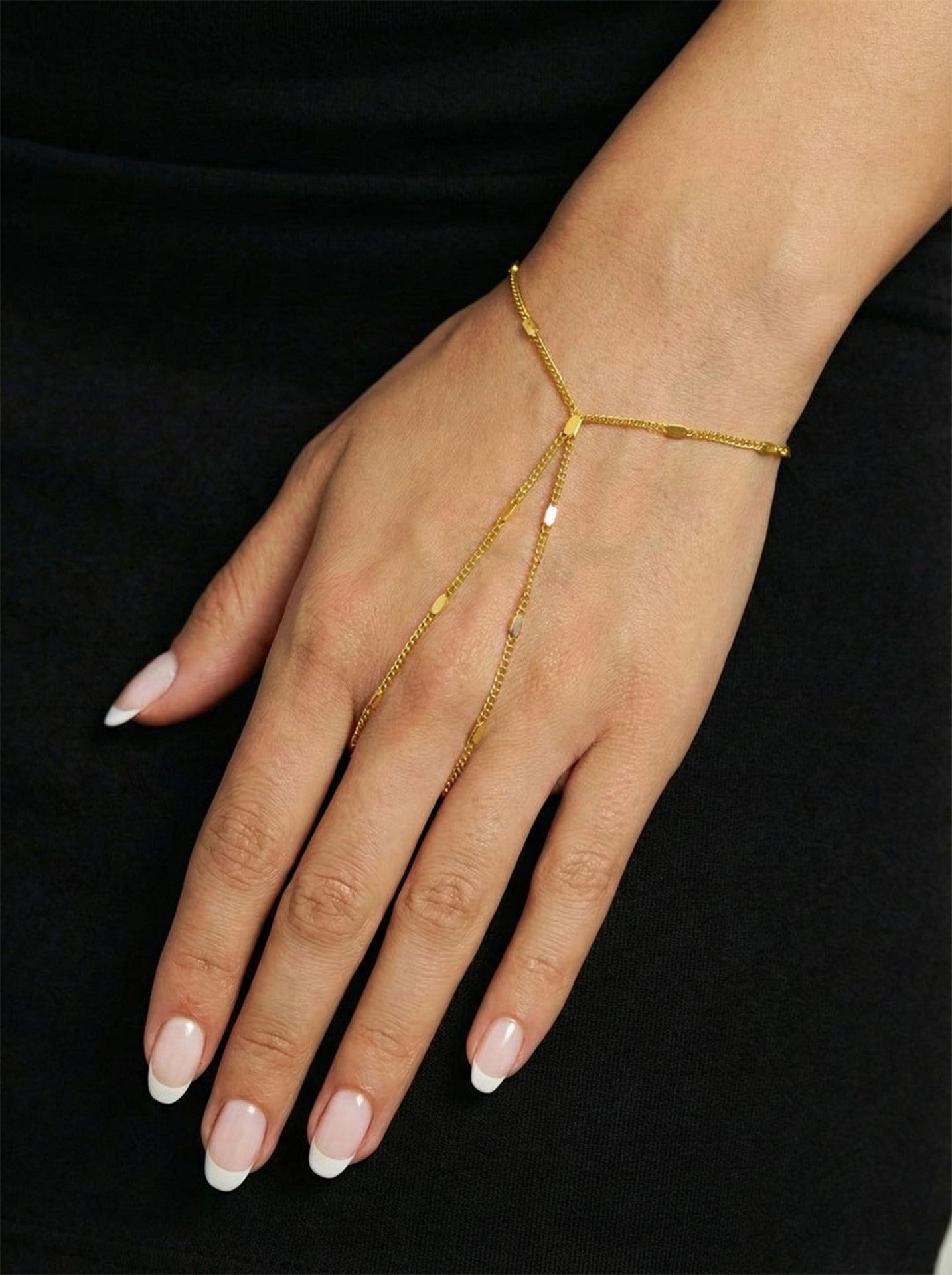 925 Sterling Silver Gold Elegant Pressed Chain Shahmaran Bracelet