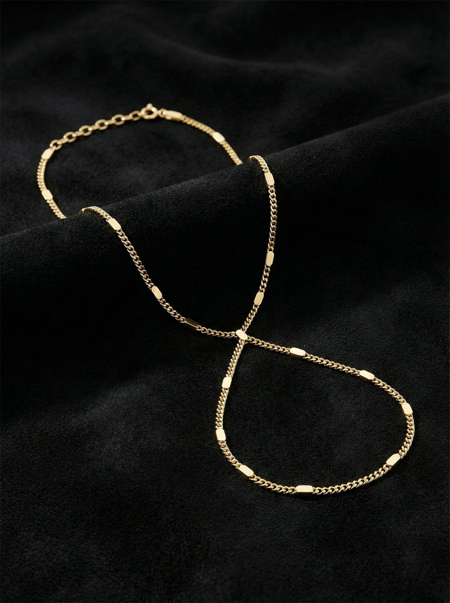 Elegant Press Chain Shahmaran Bracelet Gold Plated Silver