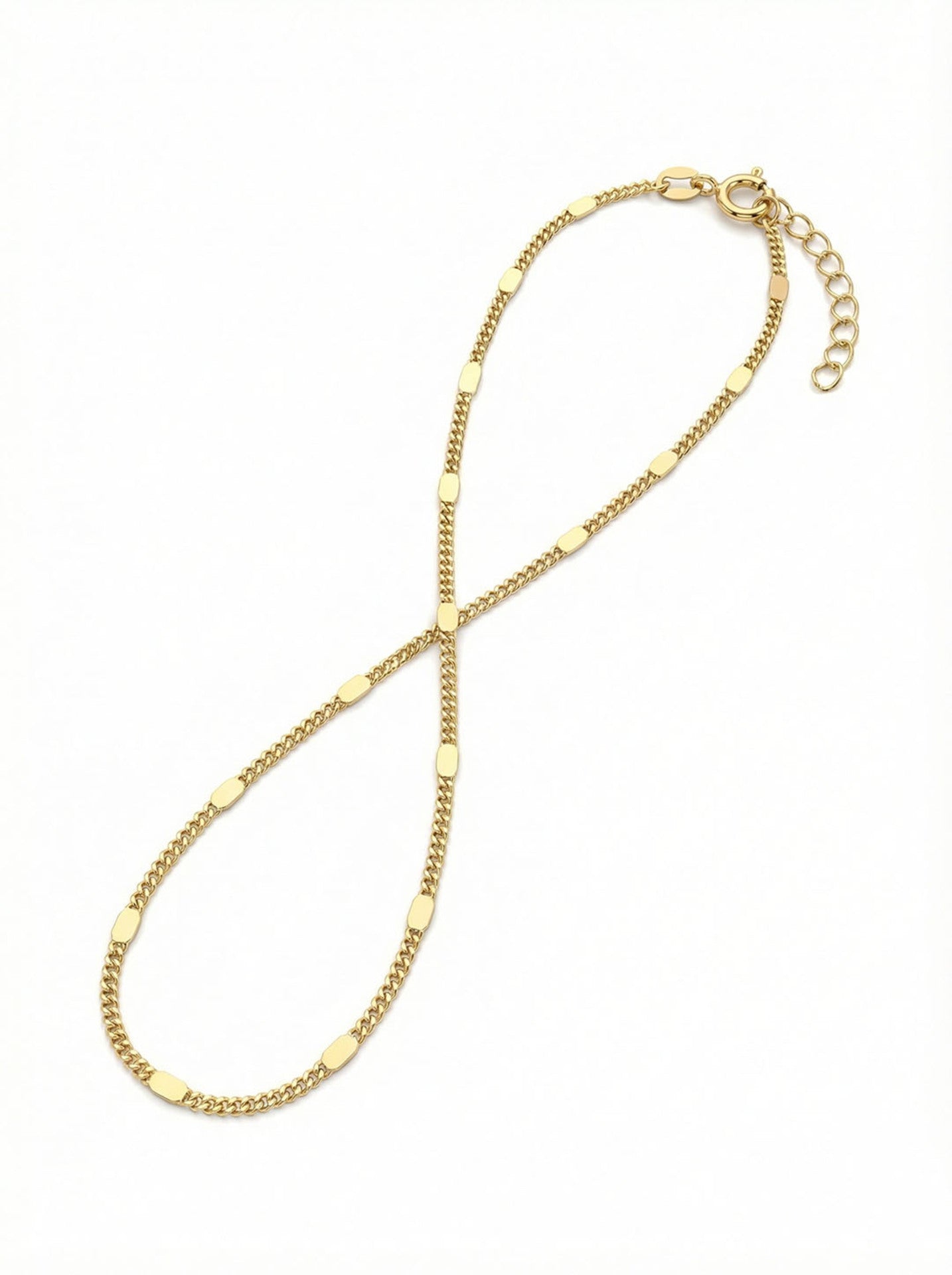 Elegant Press Chain Shahmaran Bracelet Gold Plated Silver