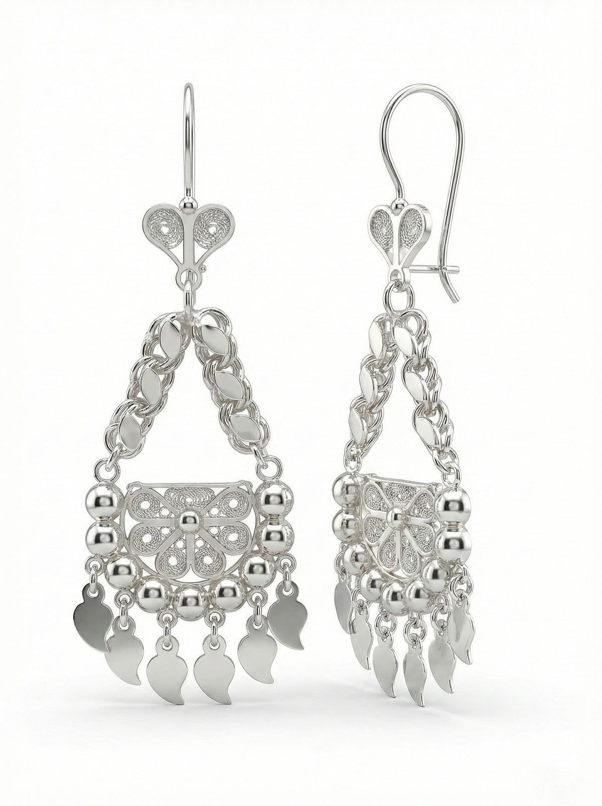 Sequin Cluster Shahmaran Filigree Drops in 925 sterling silver - view 5