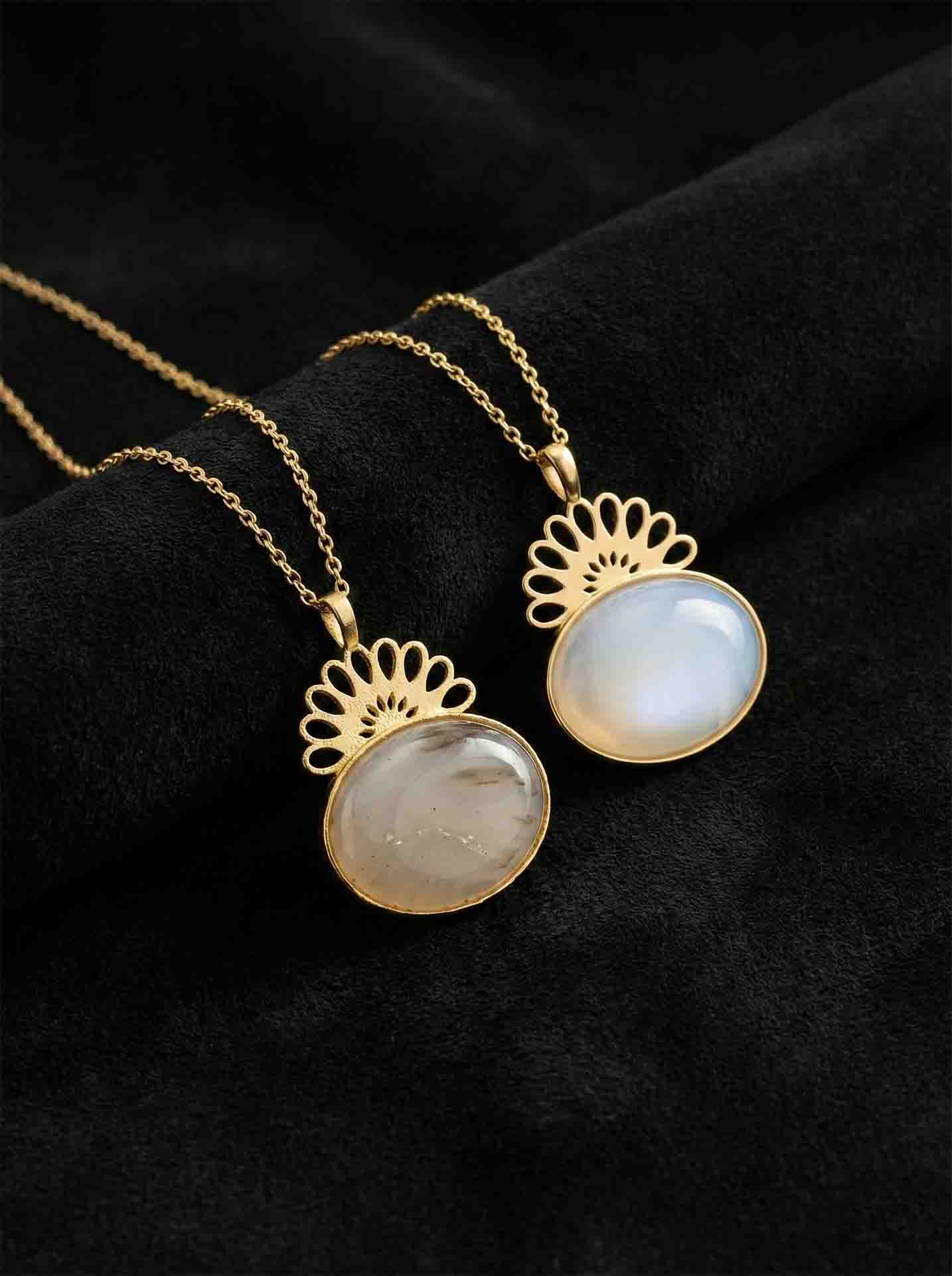 Strand Teardrop Gray Agate Natural Handmade Filigree Necklace Silver