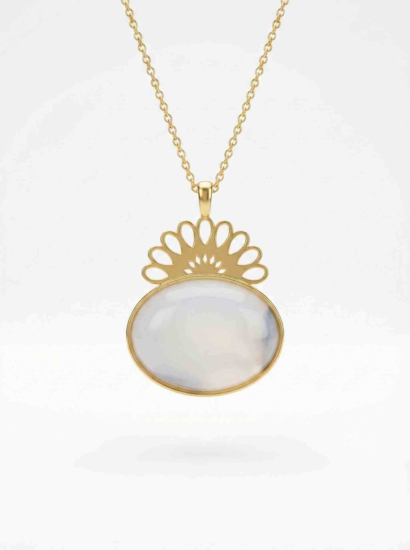 Strand Teardrop Gray Agate Natural Handmade Filigree Necklace Silver
