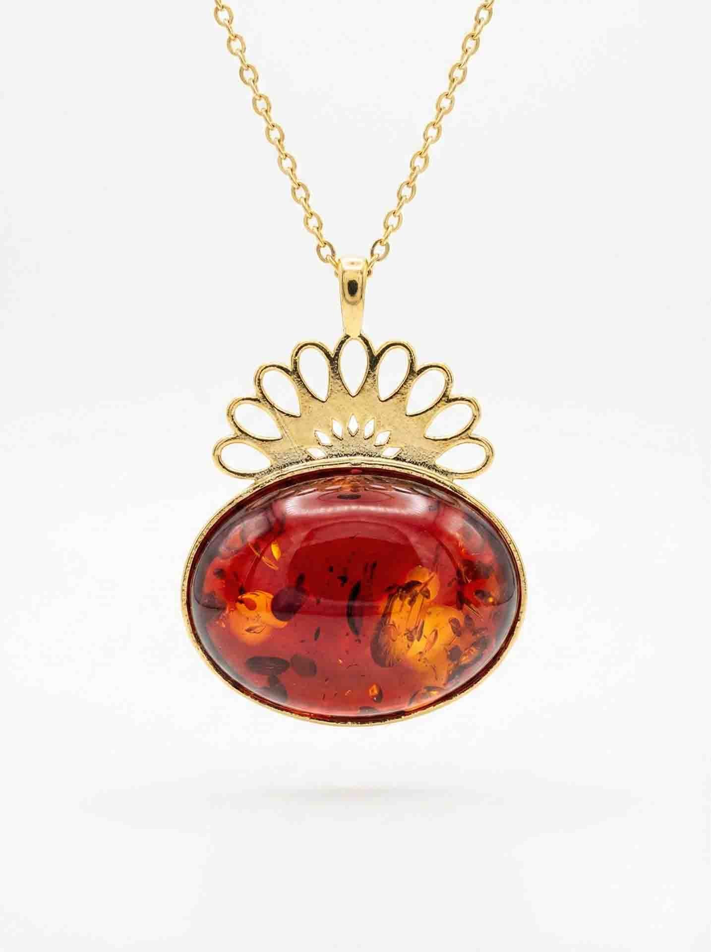 Strand Teardrop Amber Natural Handmade Filigree Necklace Silver