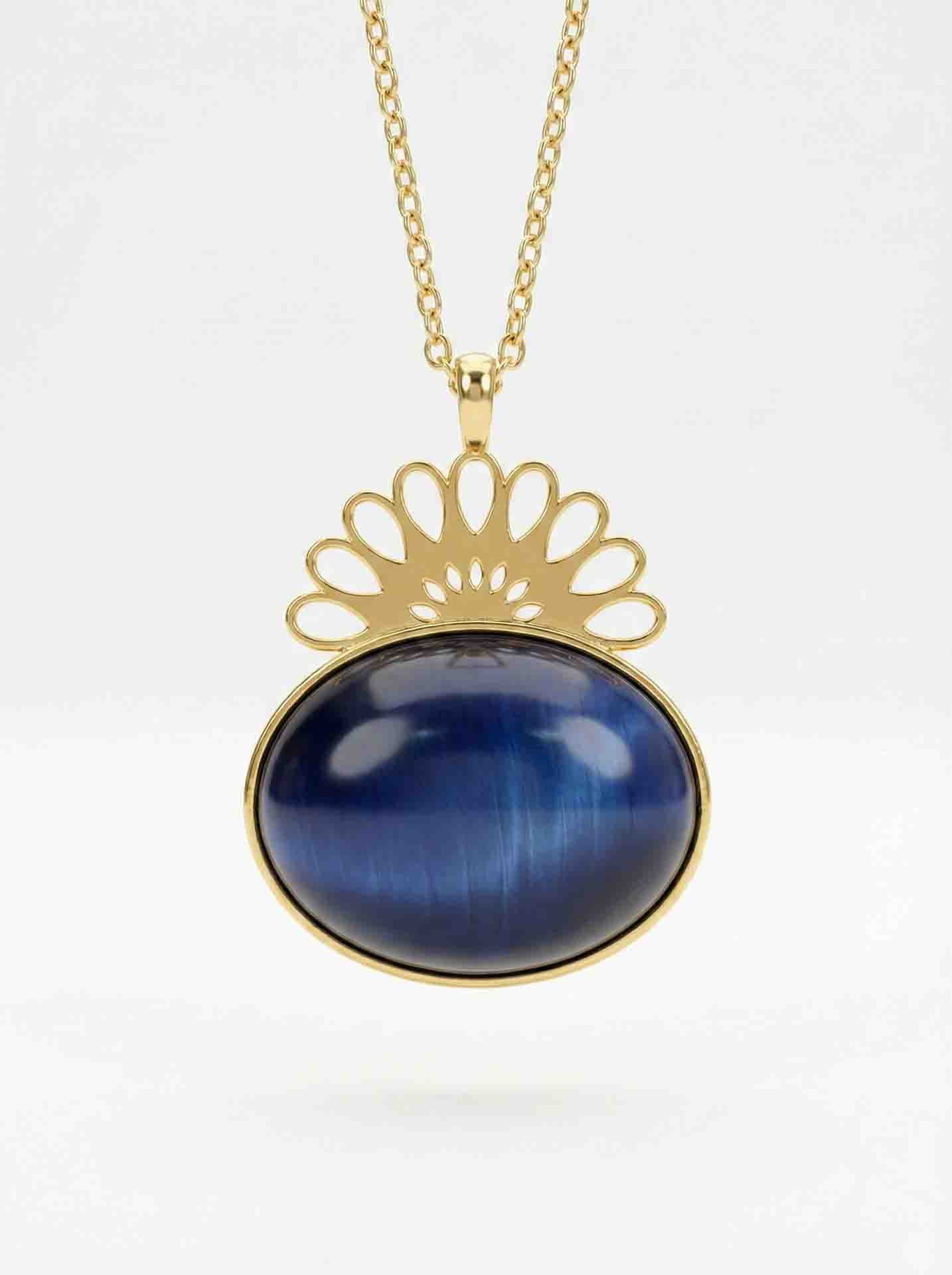 Strand Teardrop Lapis Lazuli Natural Handmade Filigree Necklace Silver