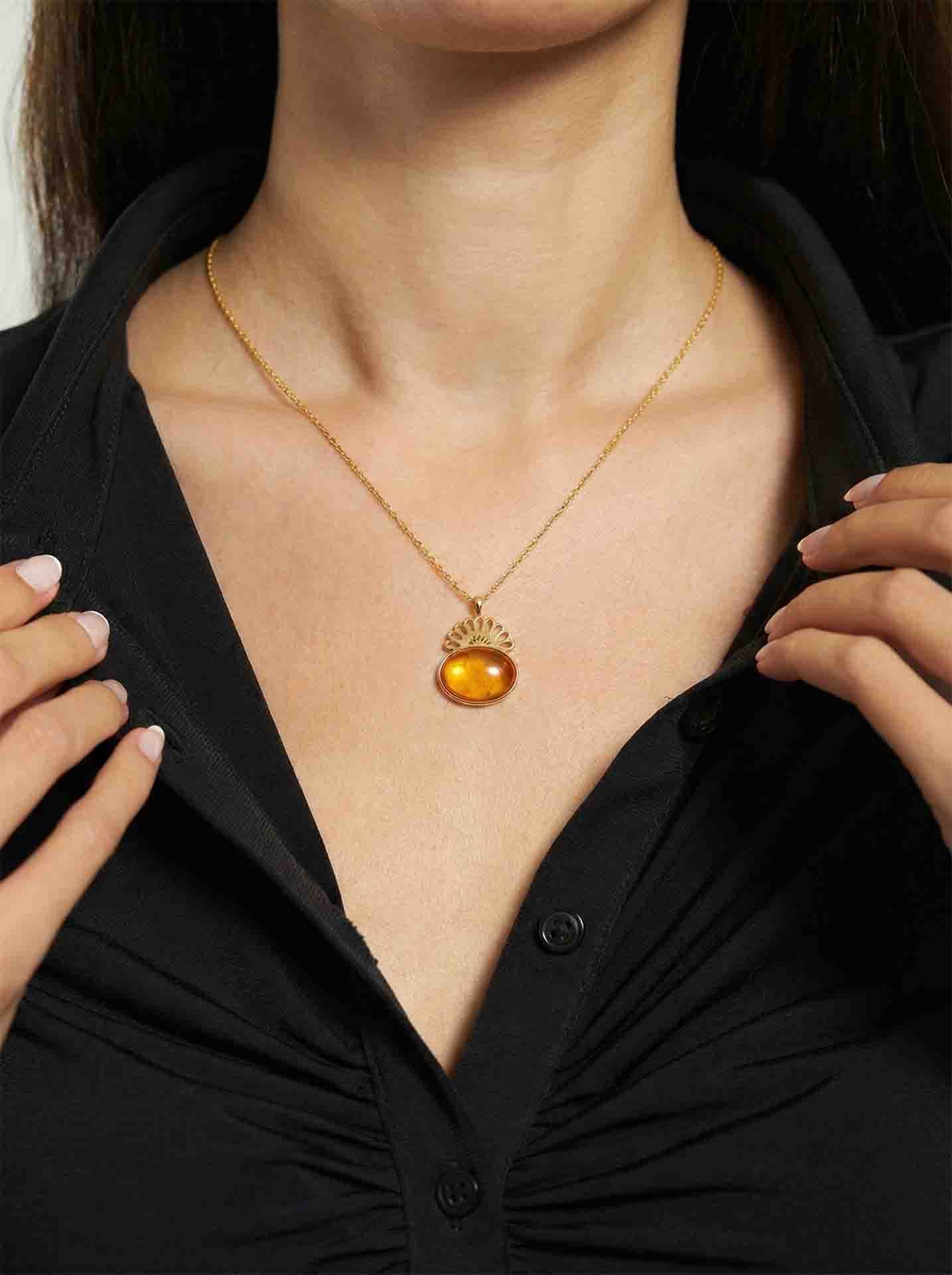 Strand Teardrop Yellow Chalcedony Natural Handmade Filigree Necklace Silver