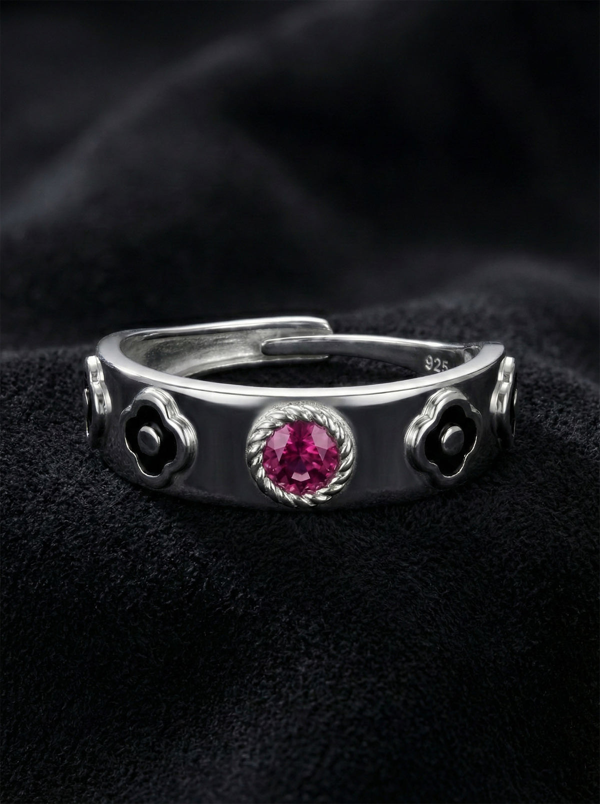 Matching Couple Rings Set - Adjustable in 925 sterling silver - view 4
