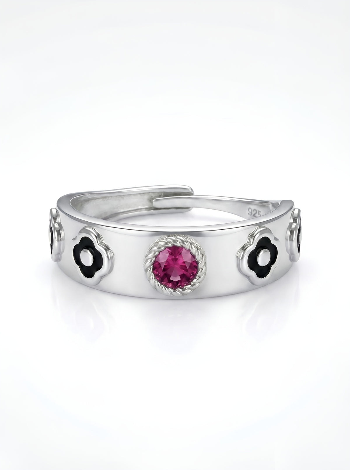 Matching Couple Rings Set - Adjustable in 925 sterling silver - view 5