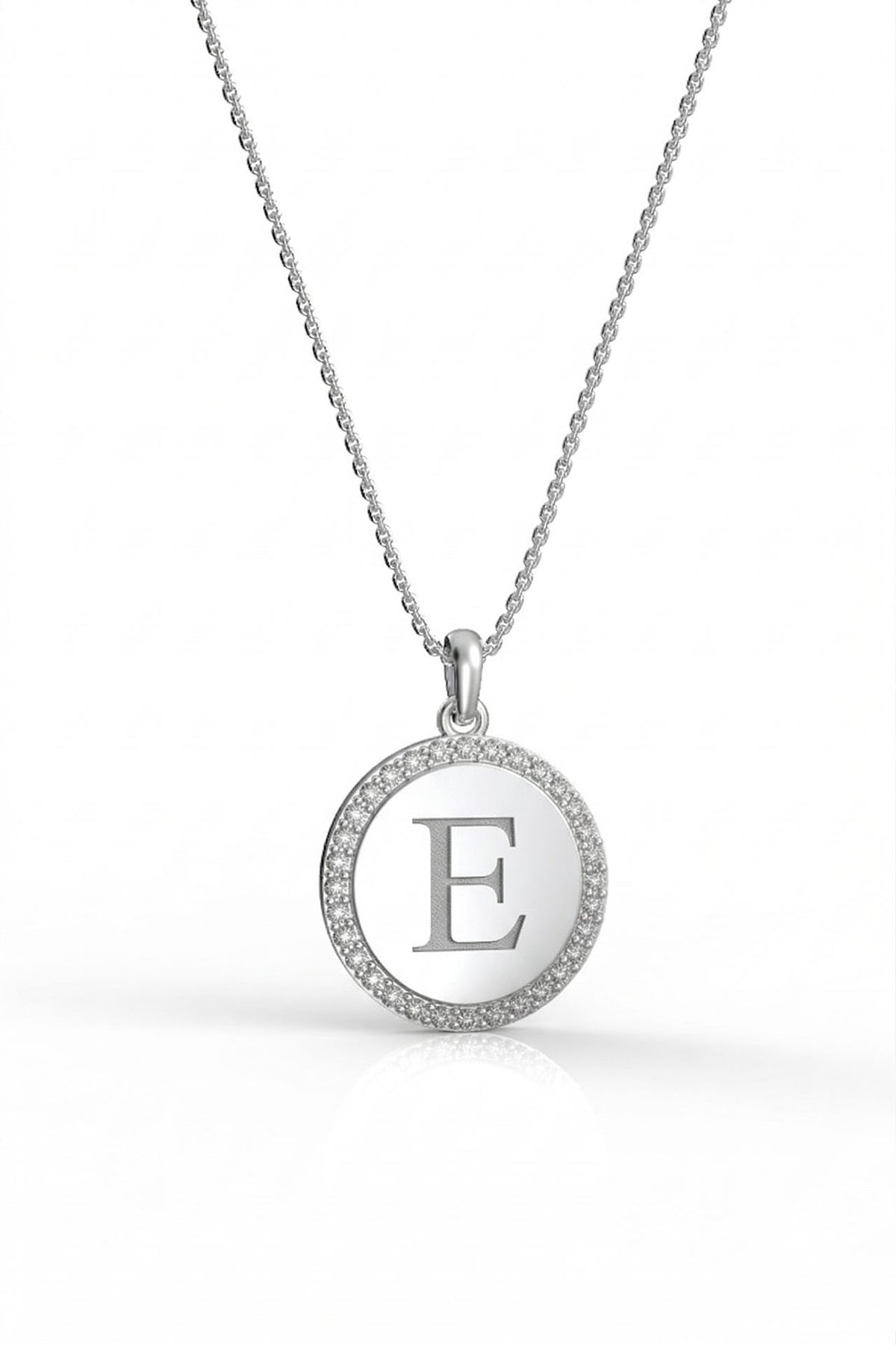 Round Zircon Name Necklace - Personalizable in 925 sterling silver - view 6