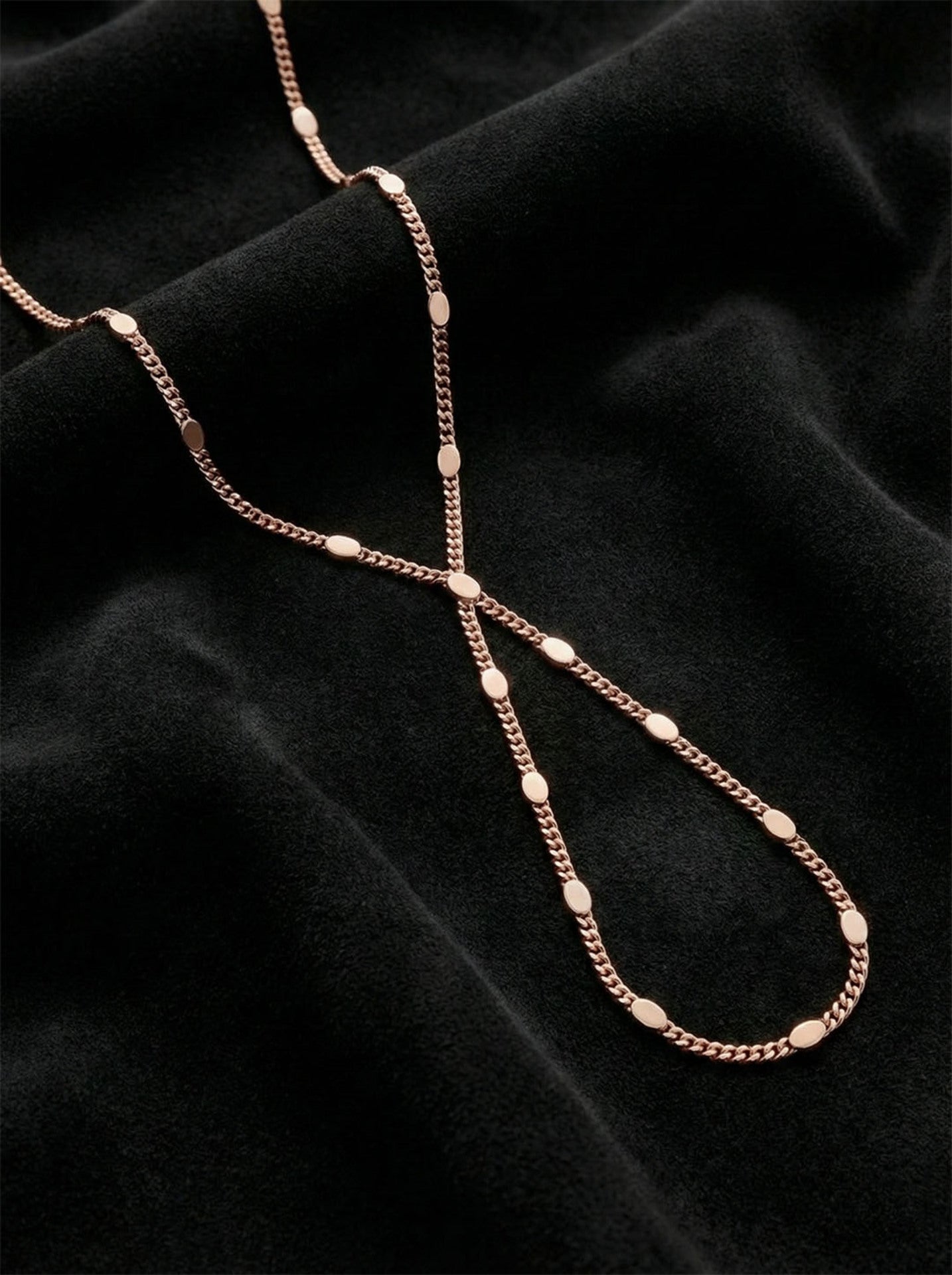 Elegant Press Chain Shahmaran Bracelet Rose Gold Plated Silver