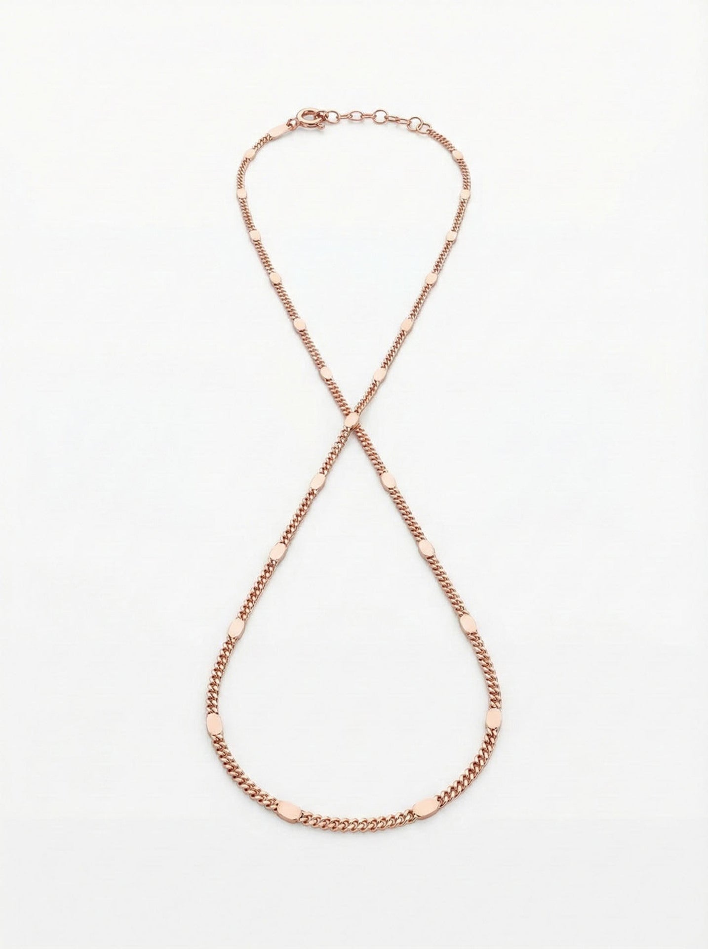 Elegant Press Chain Shahmaran Bracelet Rose Gold Plated Silver