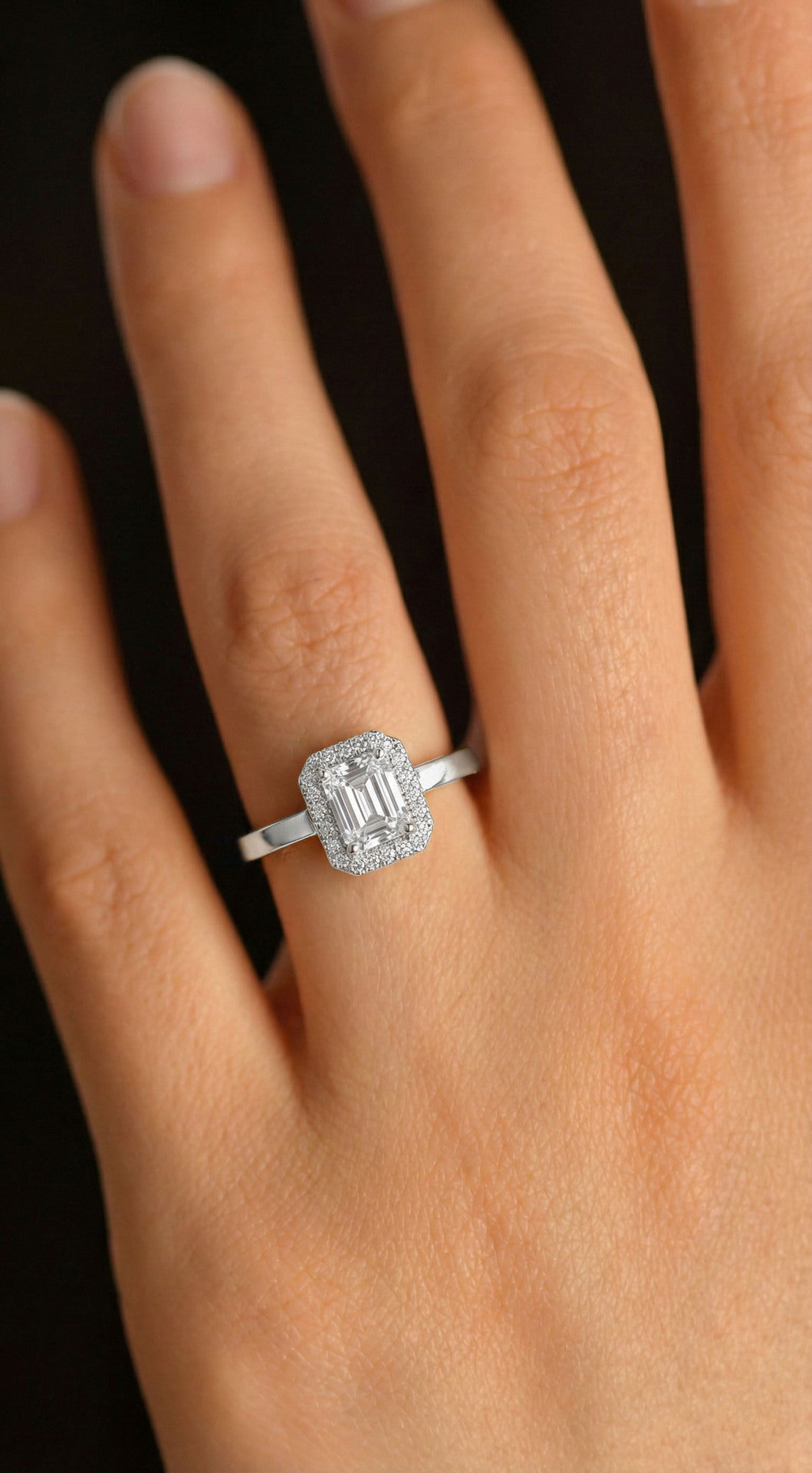 Solitaire Baguette Zircon Adjustable Ring | 925 Silver