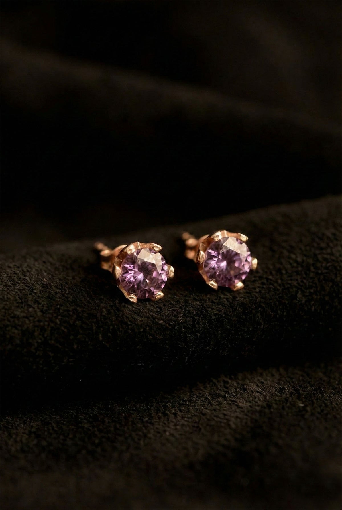 October Tourmaline Birthstone Rose Studs in 925 sterling silver
