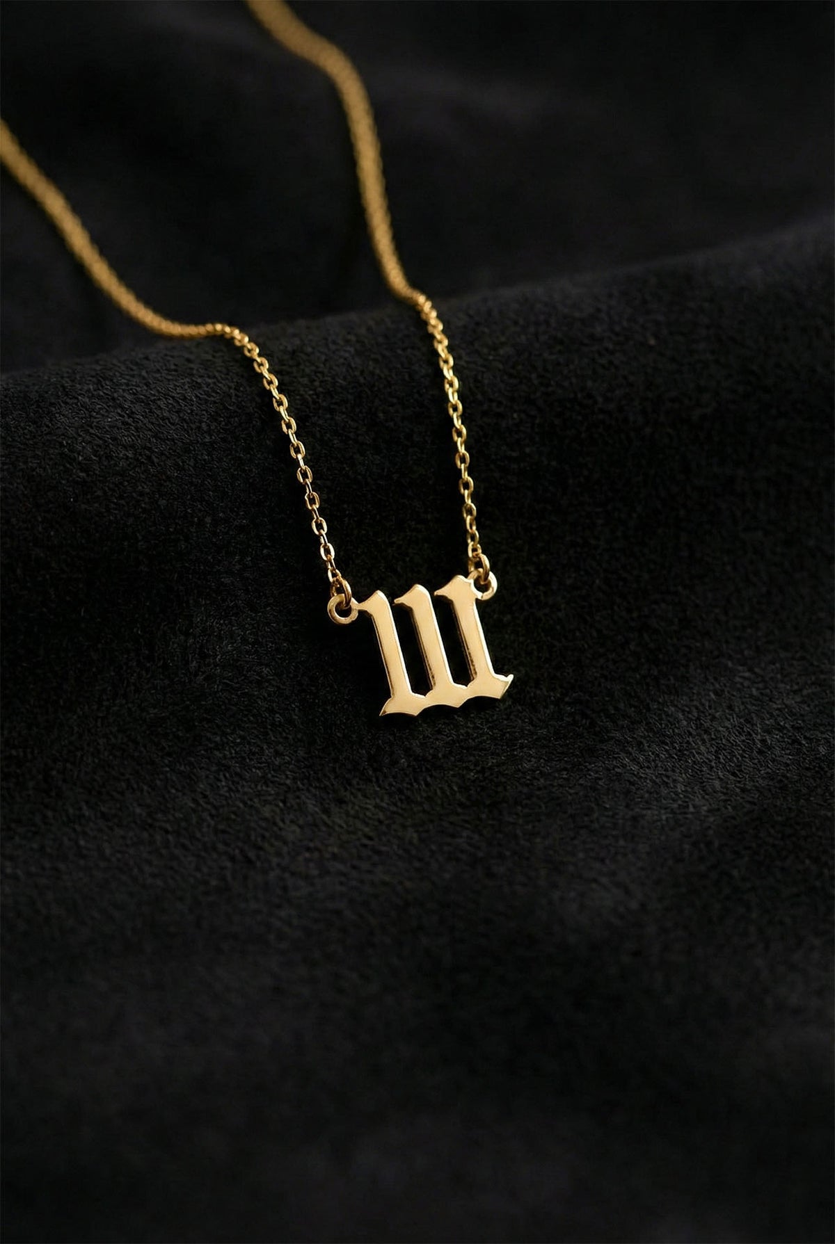 Gold Angel Number 111 Intuition Necklace in 925 sterling silver