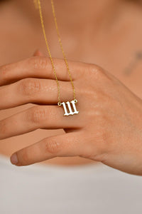 Gold 111 Angel Number Silver Intuition Necklace