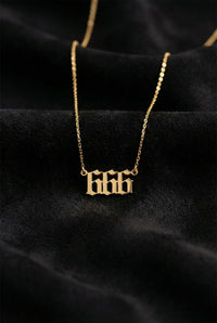 Gold Angel Number 666 Focus Necklace | 925 Silver