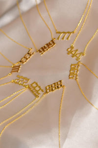 Gold 666 Angel Number Silver Focus Necklace