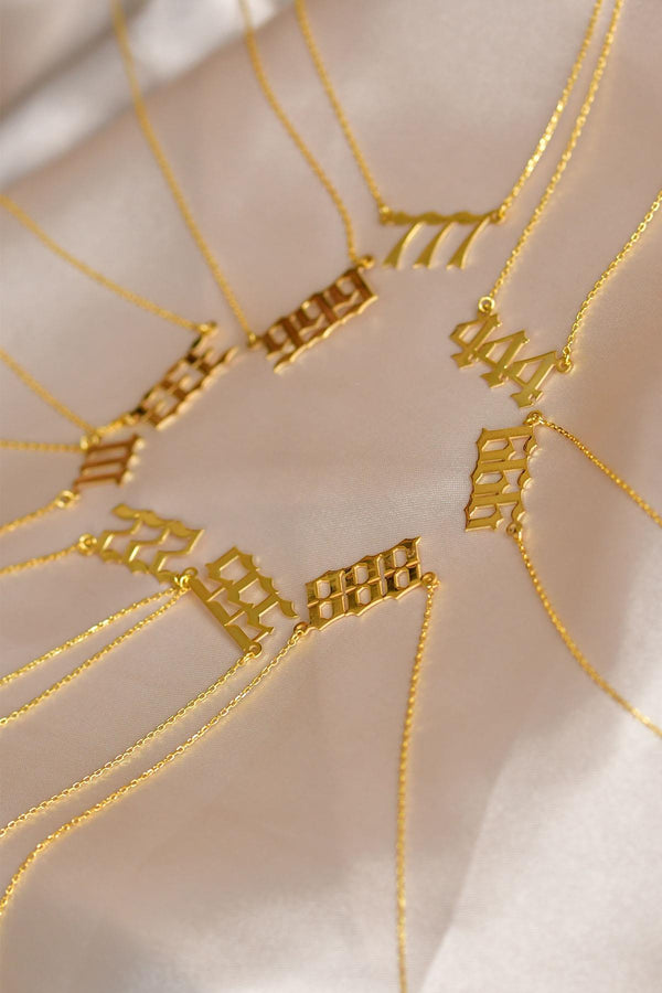Gold 666 Angel Number Silver Focus Necklace