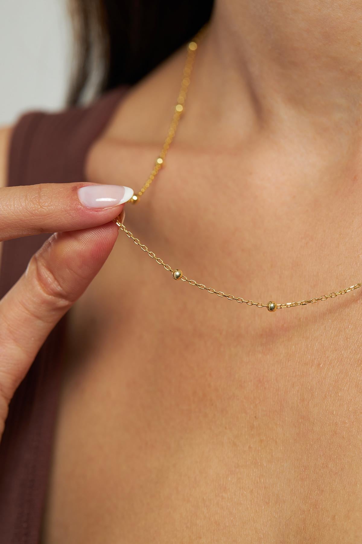 Italian Curb Chain Necklace Gold Plated Silver