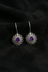 June Alexandrit Birthstone Flower Drops | 925 Silver