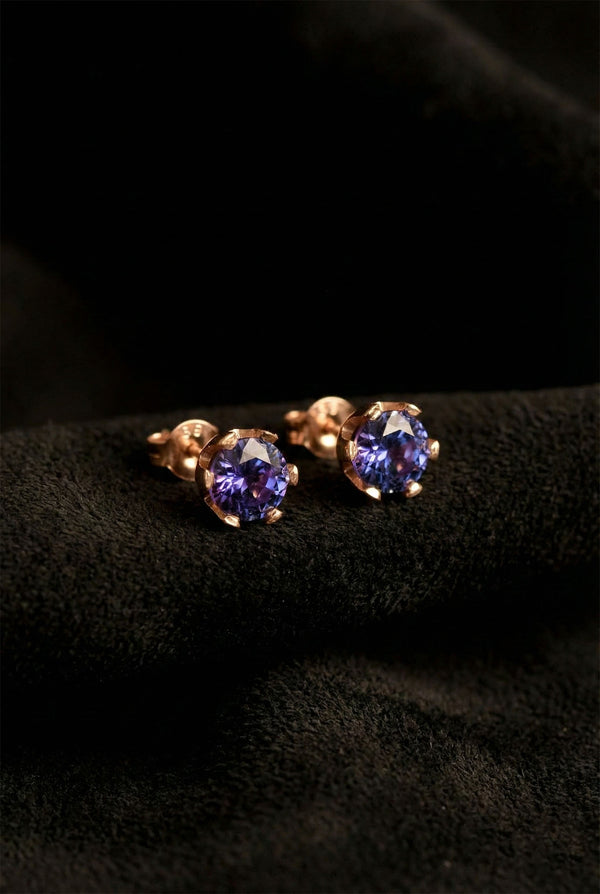 June Mystic Topaz Birthstone Rose Studs | 925 Silver