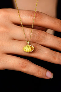 Pearl Gold Oyster Silver Necklace
