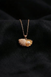 Collier pendentif coquillage perle or rose | Argent 925