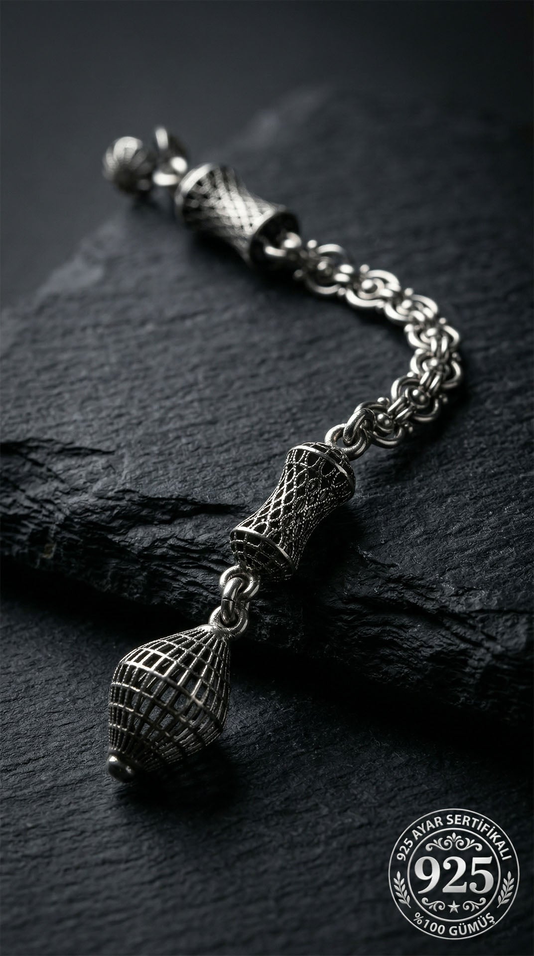 Lantern Cage Filigree Misbaha Tassel | 925 Silver