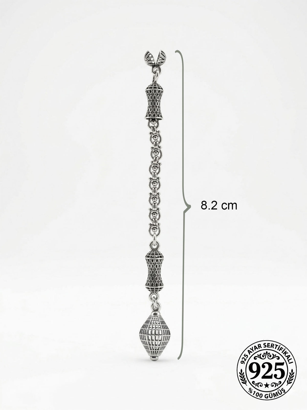 Lantern Cage Filigree Misbaha Tassel in 925 sterling silver - view 3
