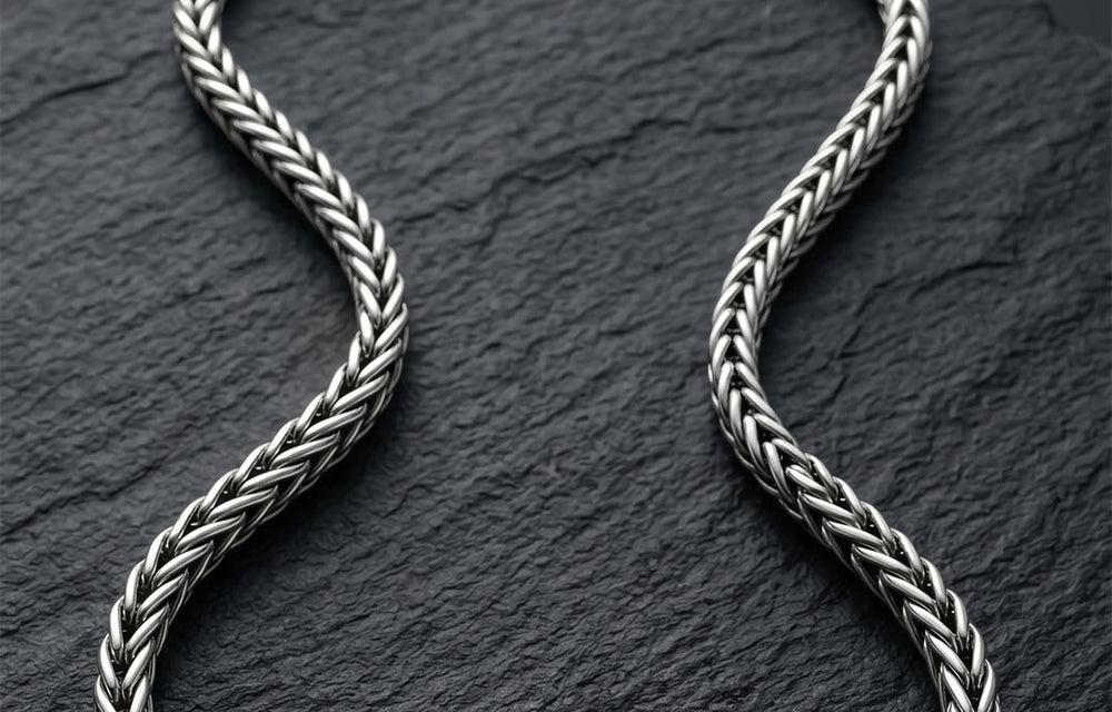 925 silver heavy foxtail chain necklace for men