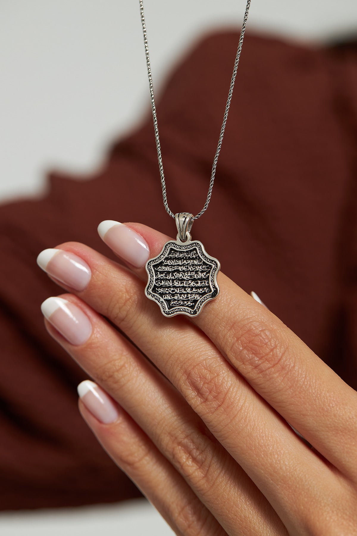 Collier pendentif vintage Ayatul Kursi | Argent 925