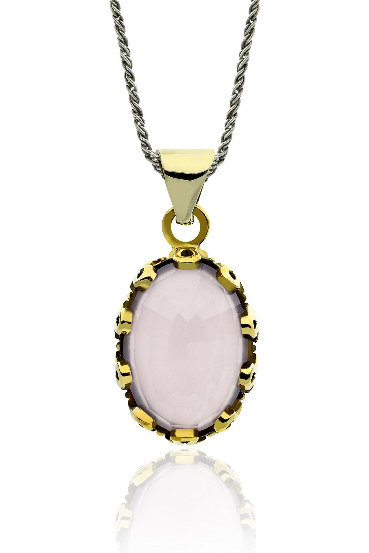 Quartz Traditional Set Rose Gold Plated Silver