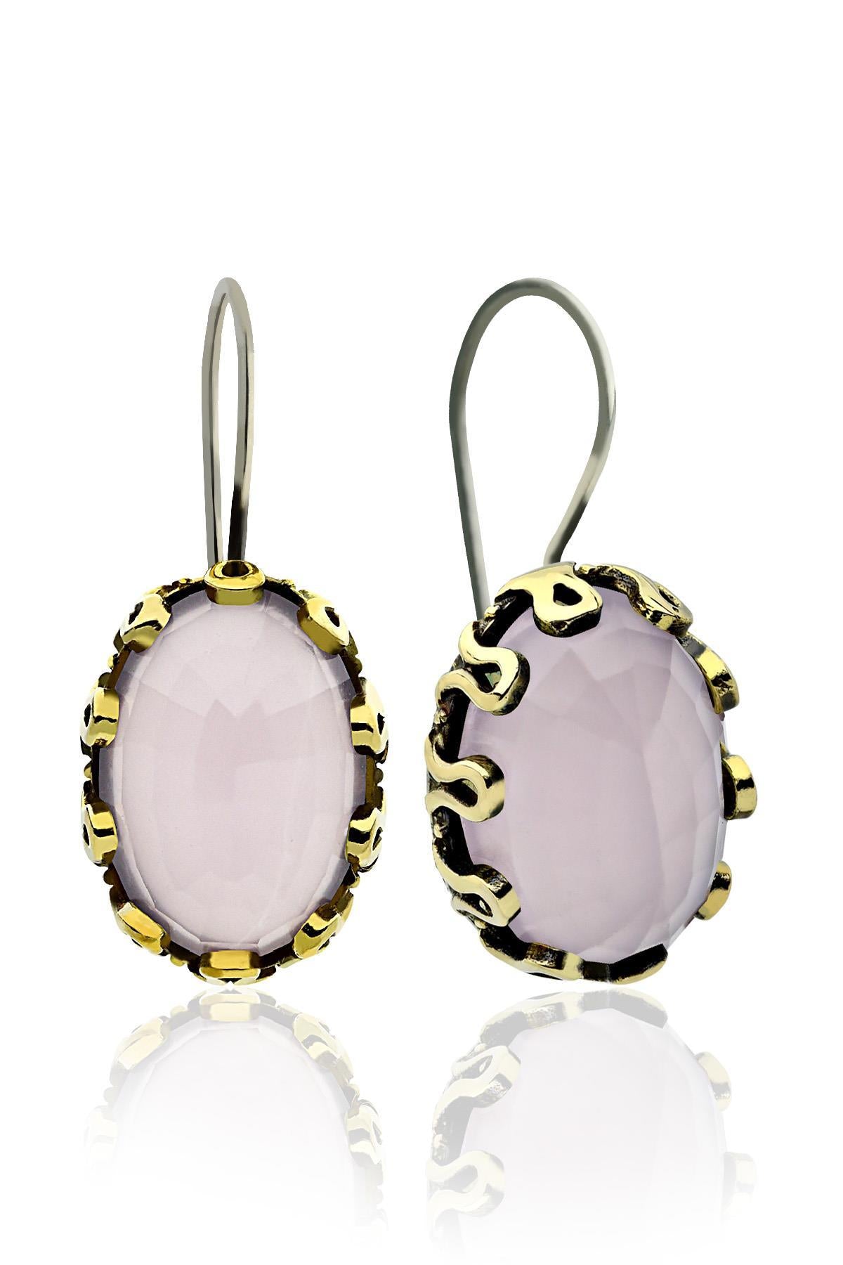 Quartz Traditional Set Rose Gold Plated Silver