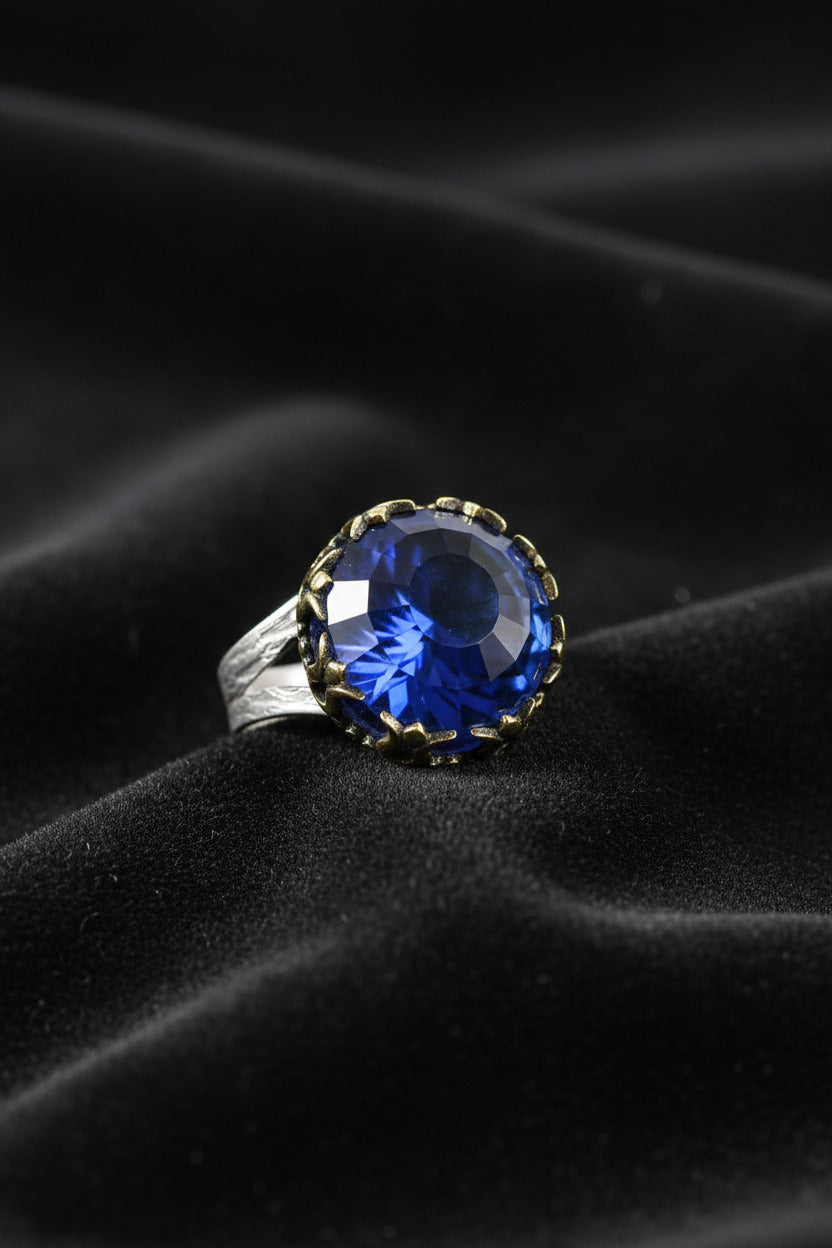 Gilded Tulip Sapphire Gemstone Jewelry Set in 925 sterling silver - view 4