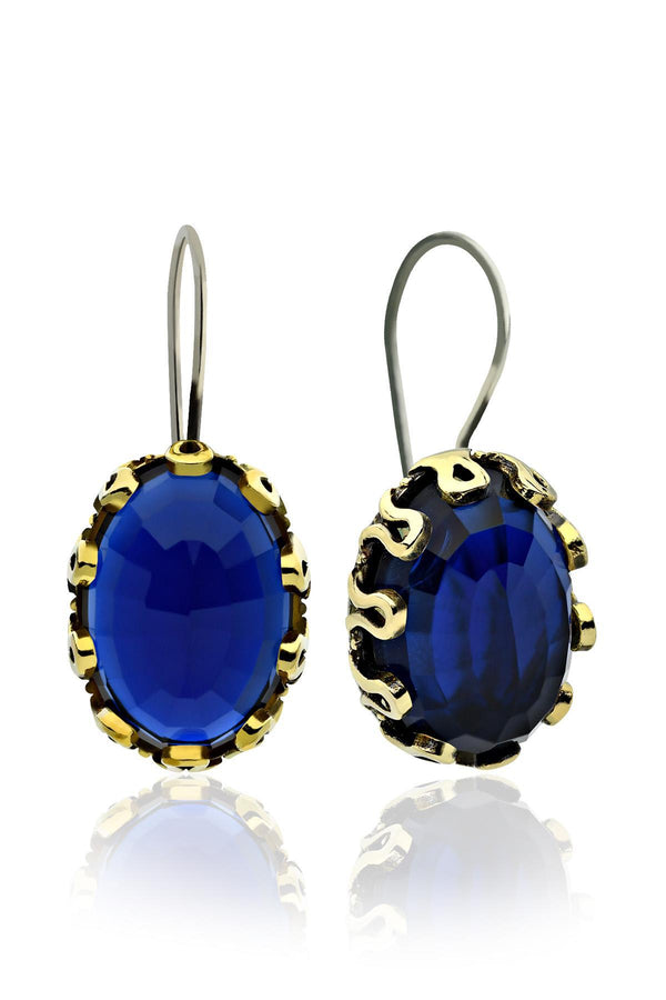 Authentic Silver Sapphire Women's Earrings
