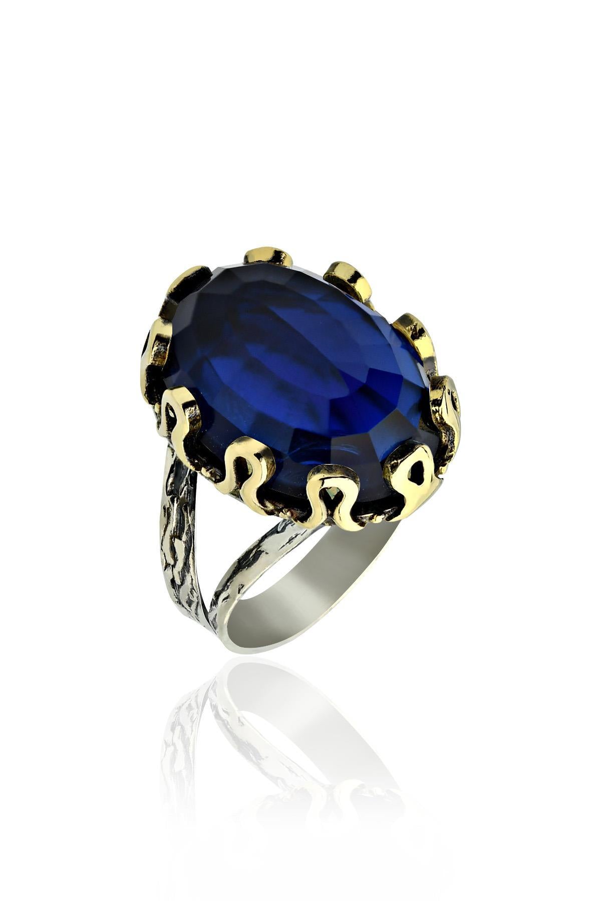 Sapphire Traditional Set Silver