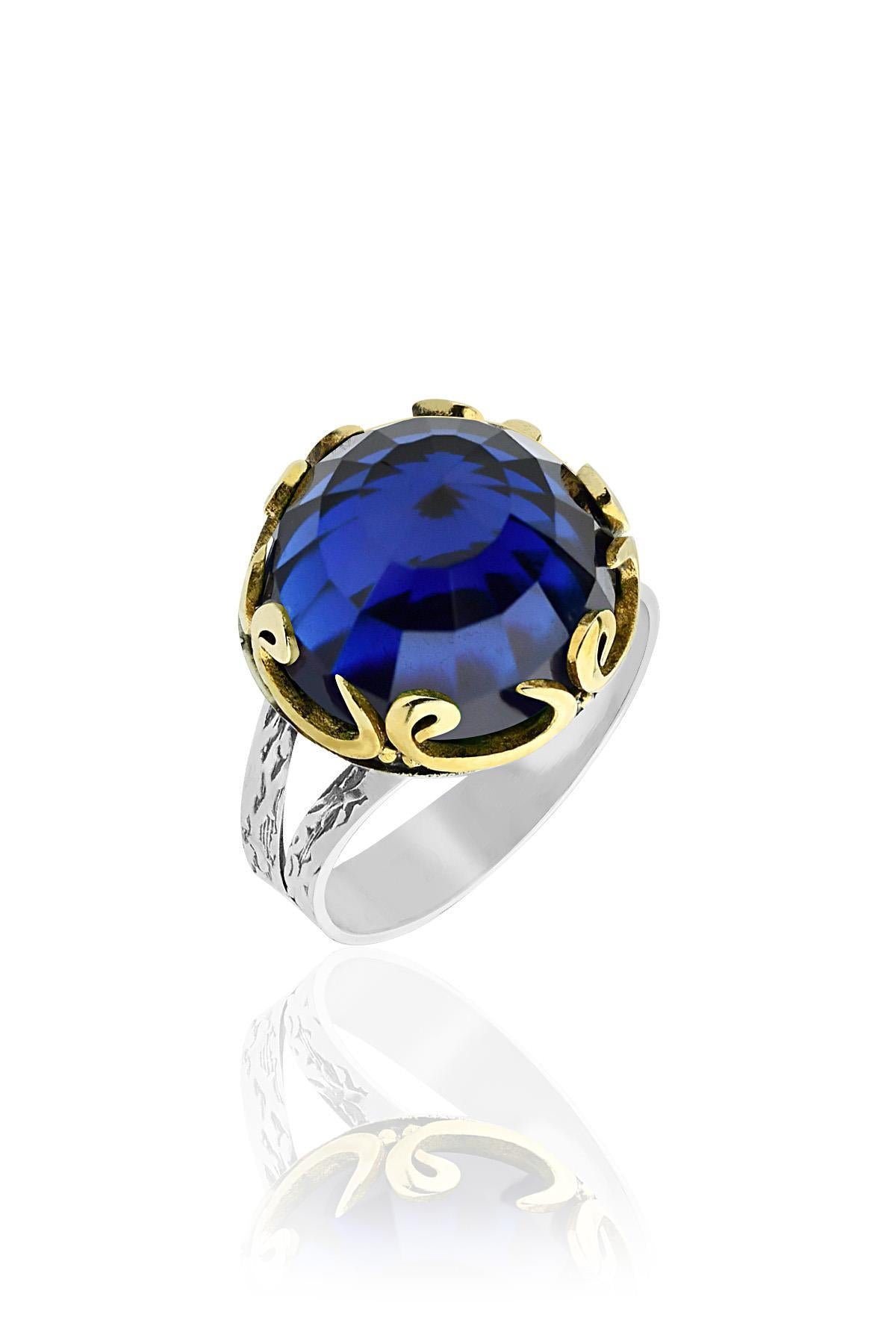 Sapphire Vav Letter Motif Traditional Set Silver