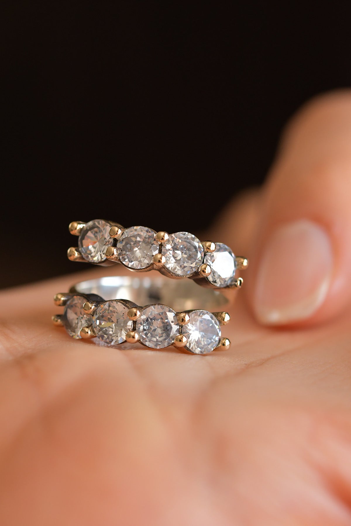Citrine Gemstone Adjustable Spiral - Wrap Ring | 925 Silver